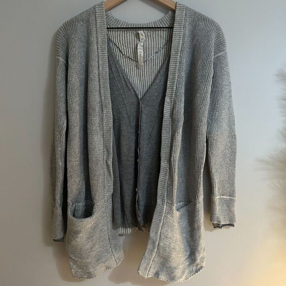 Lululemon Cardigan Vestigan Heathered Medium Grey / Heathered Angel Wing - Picture 1 of 11